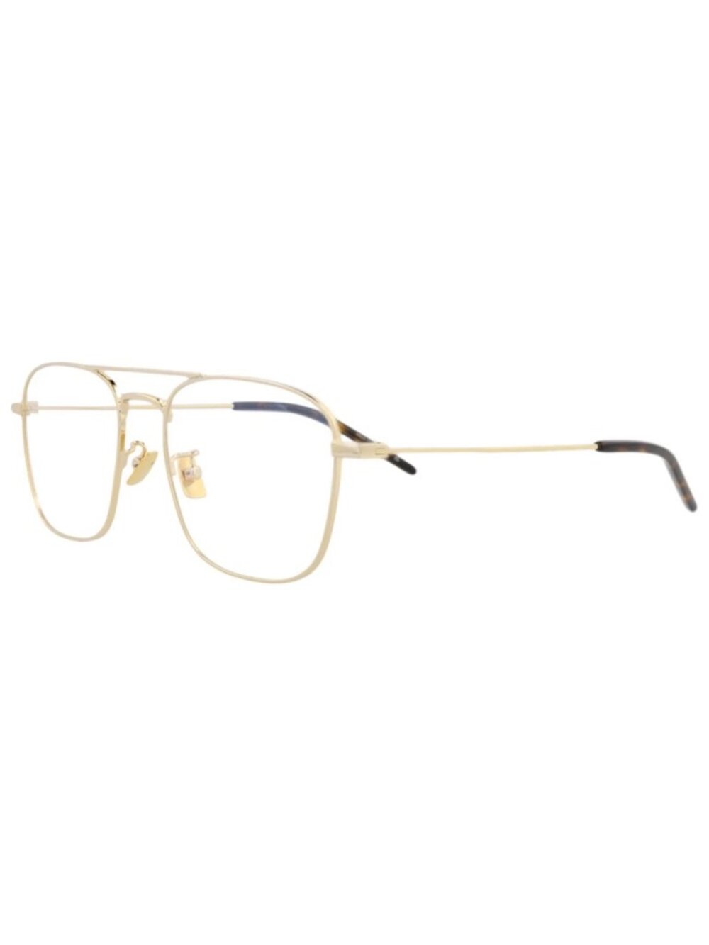 New Saint Laurent Women's Eyeglasses Aviator Metal Frame Unisex Gold Gold
